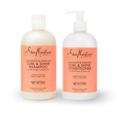 kit shea moisture hibiscus shampoo acondicionador