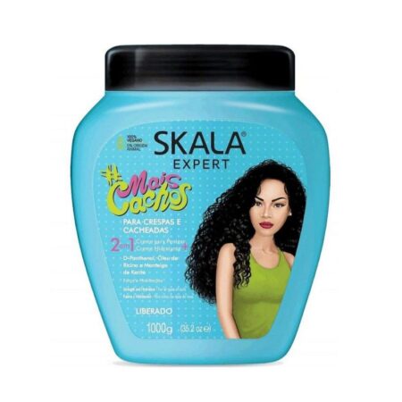 skala crema azul mais cachos