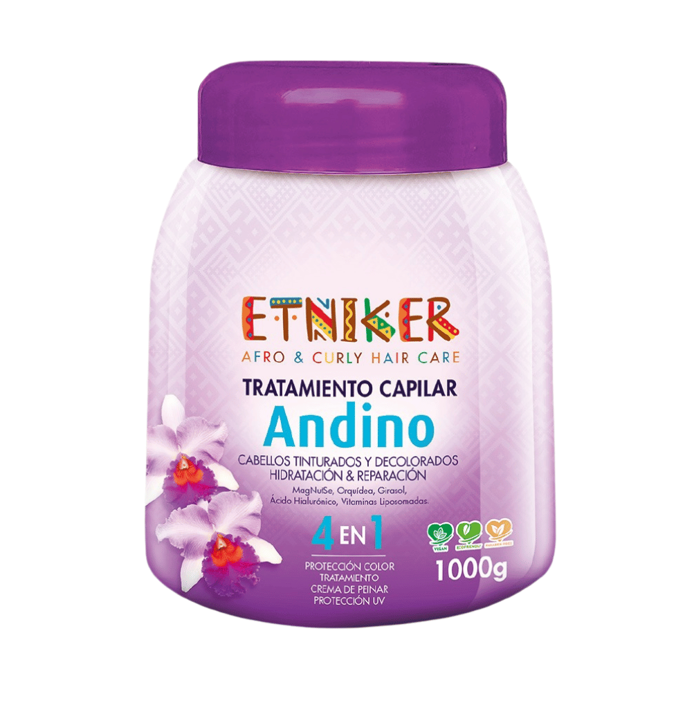 Etniker Cabello Tinturado y Decolorado Andino 4 en 1 Tratamiento Capilar