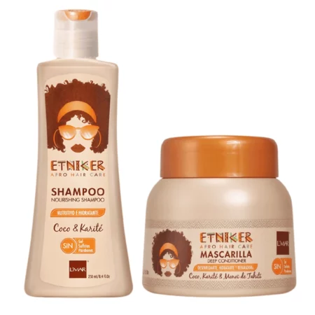 Etniker Rizos Hidratación Total - Pack (Shampoo Nutritivo e Hidratante + Mascarilla Deep Conditioner)